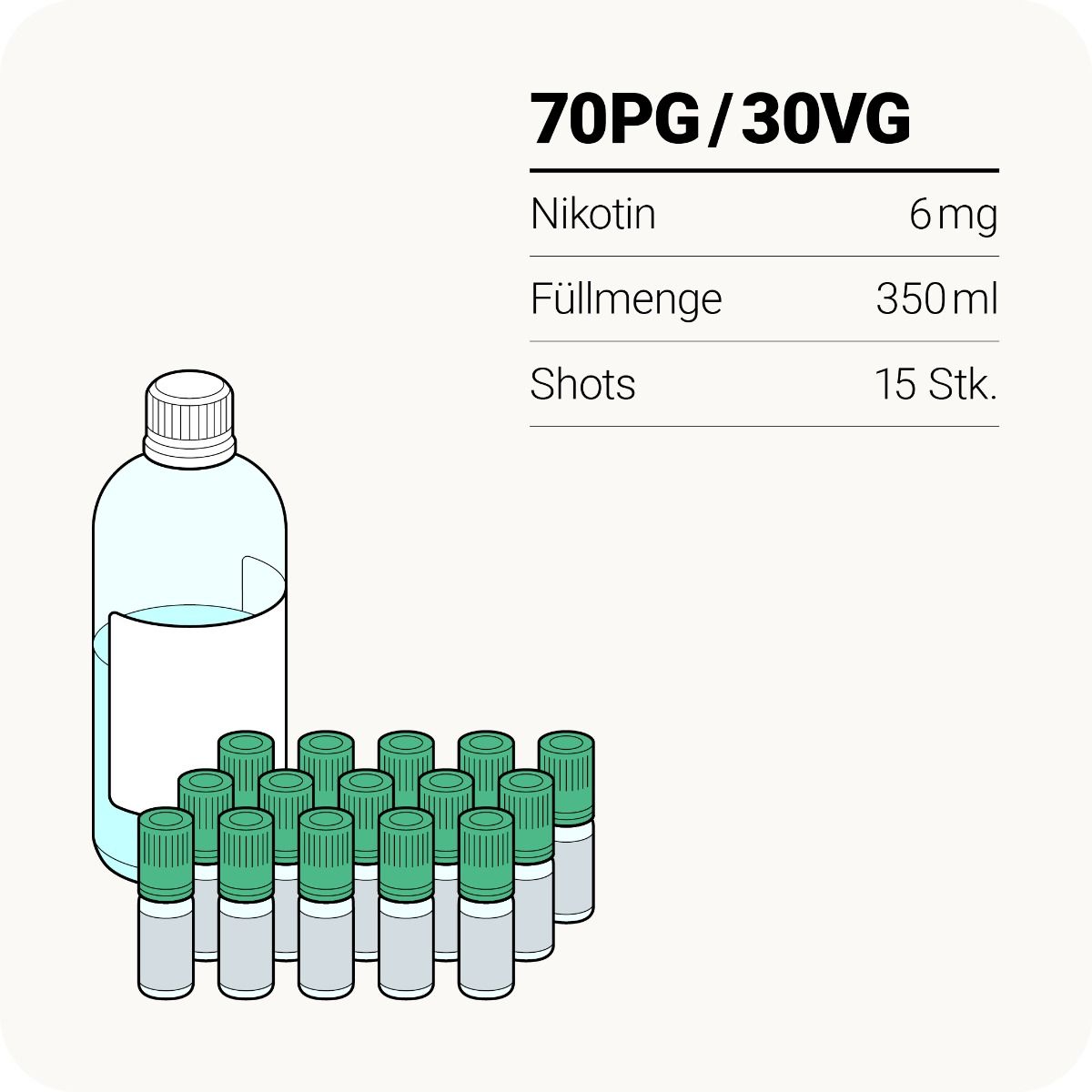Nikotin Base (70VG-30PG) 350ml-6mg