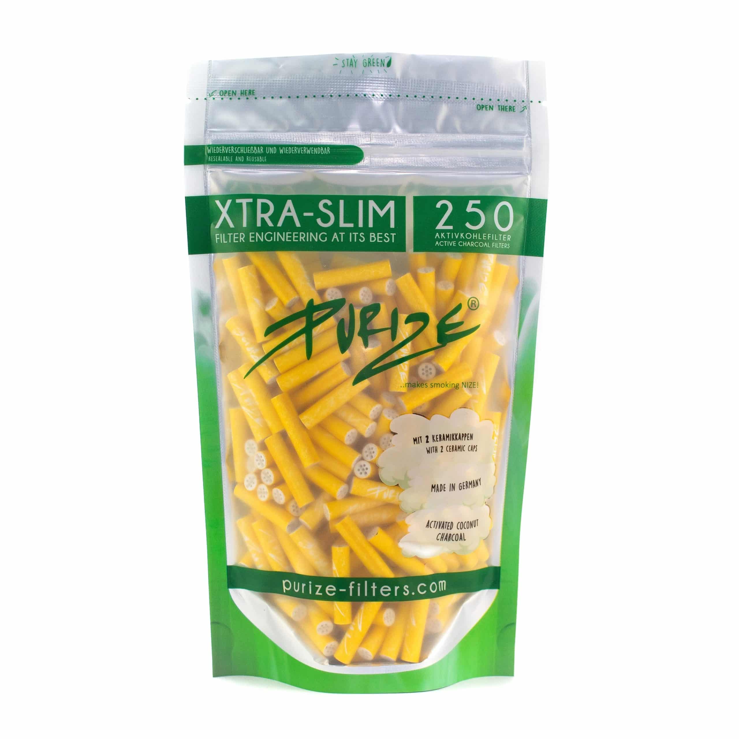 Xtra Slim Aktivkohlefilter Yellow (250 Stk.)