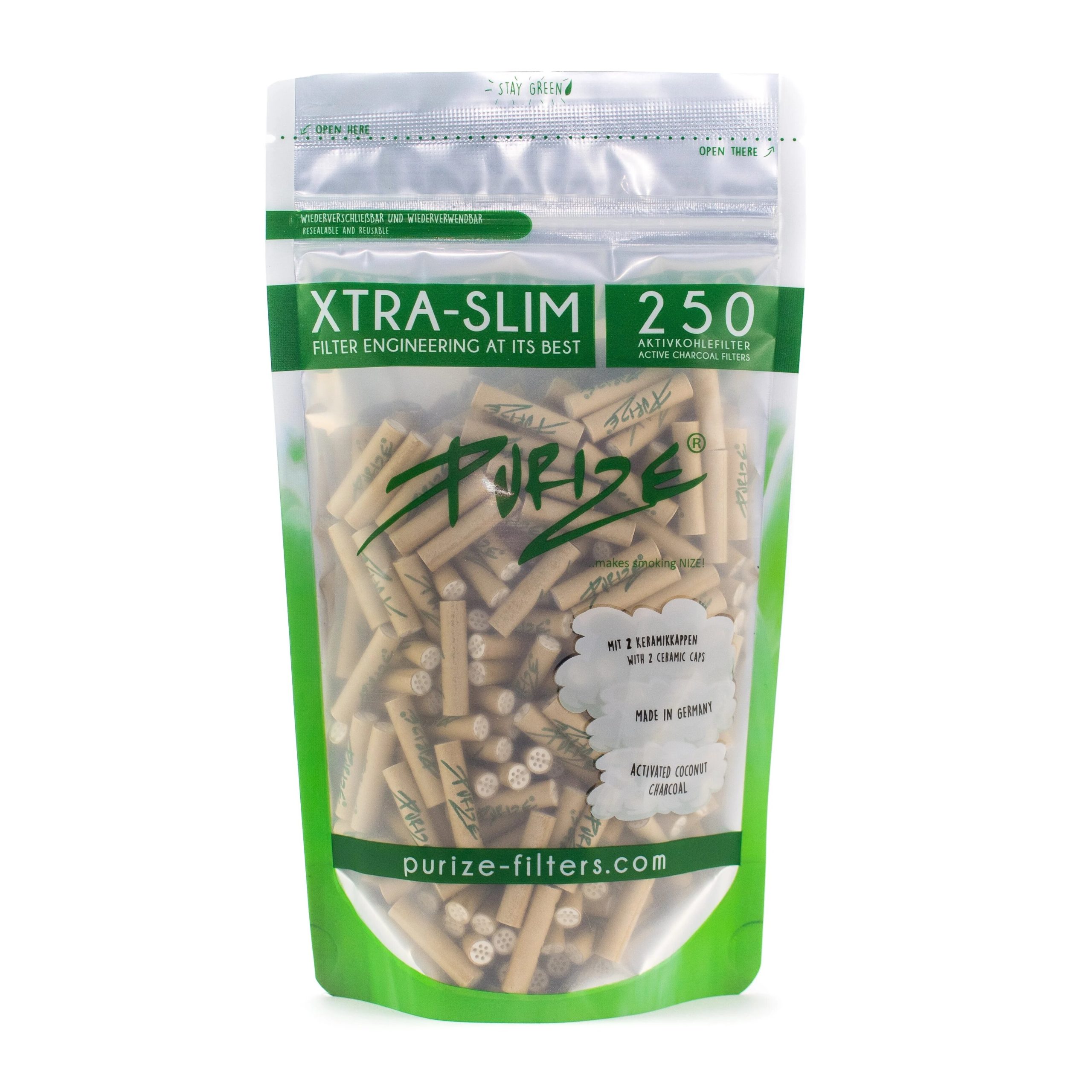 Xtra Slim Aktivkohlefilter Organic (250 Stk.)