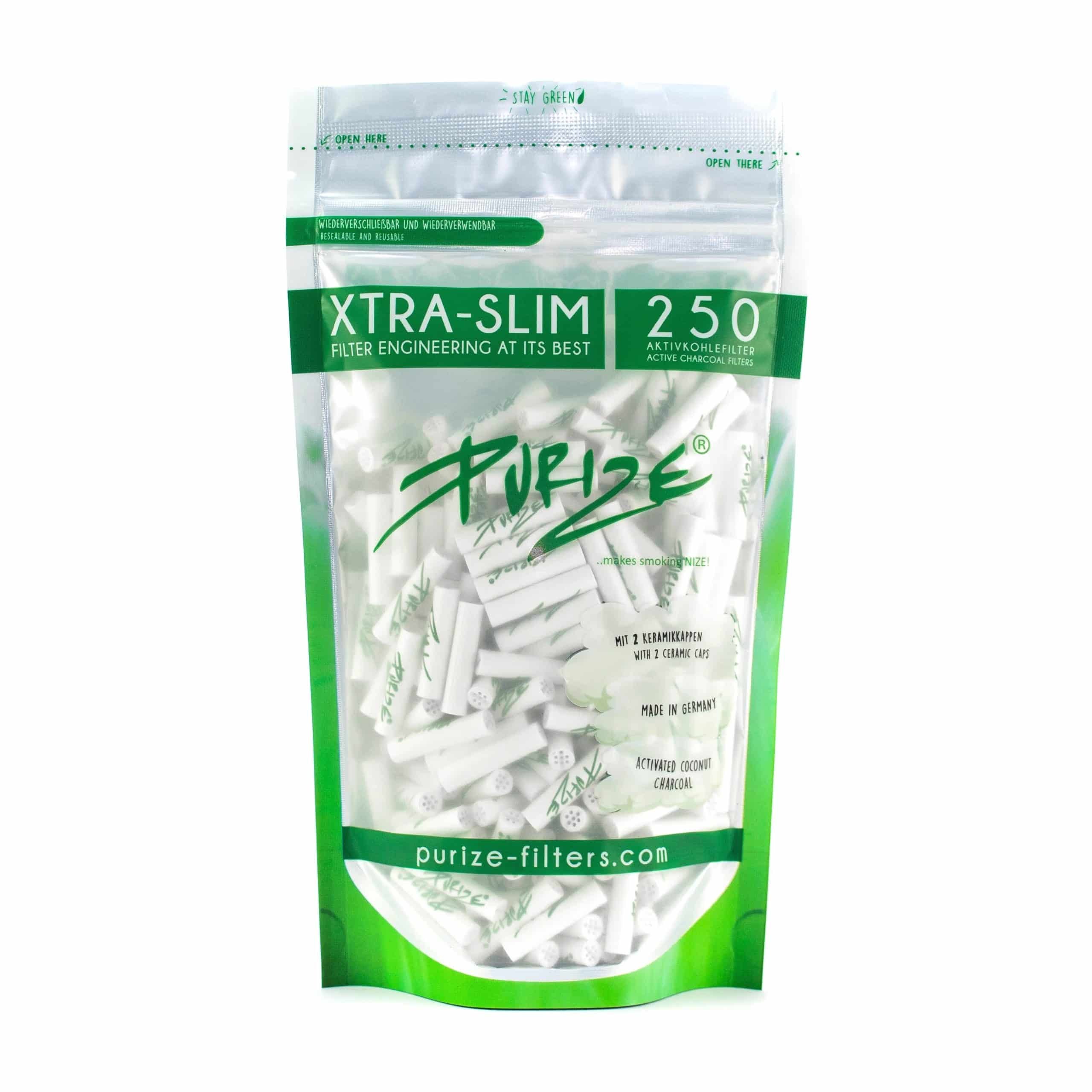 Xtra Slim Aktivkohlefilter White (250 Stk.)